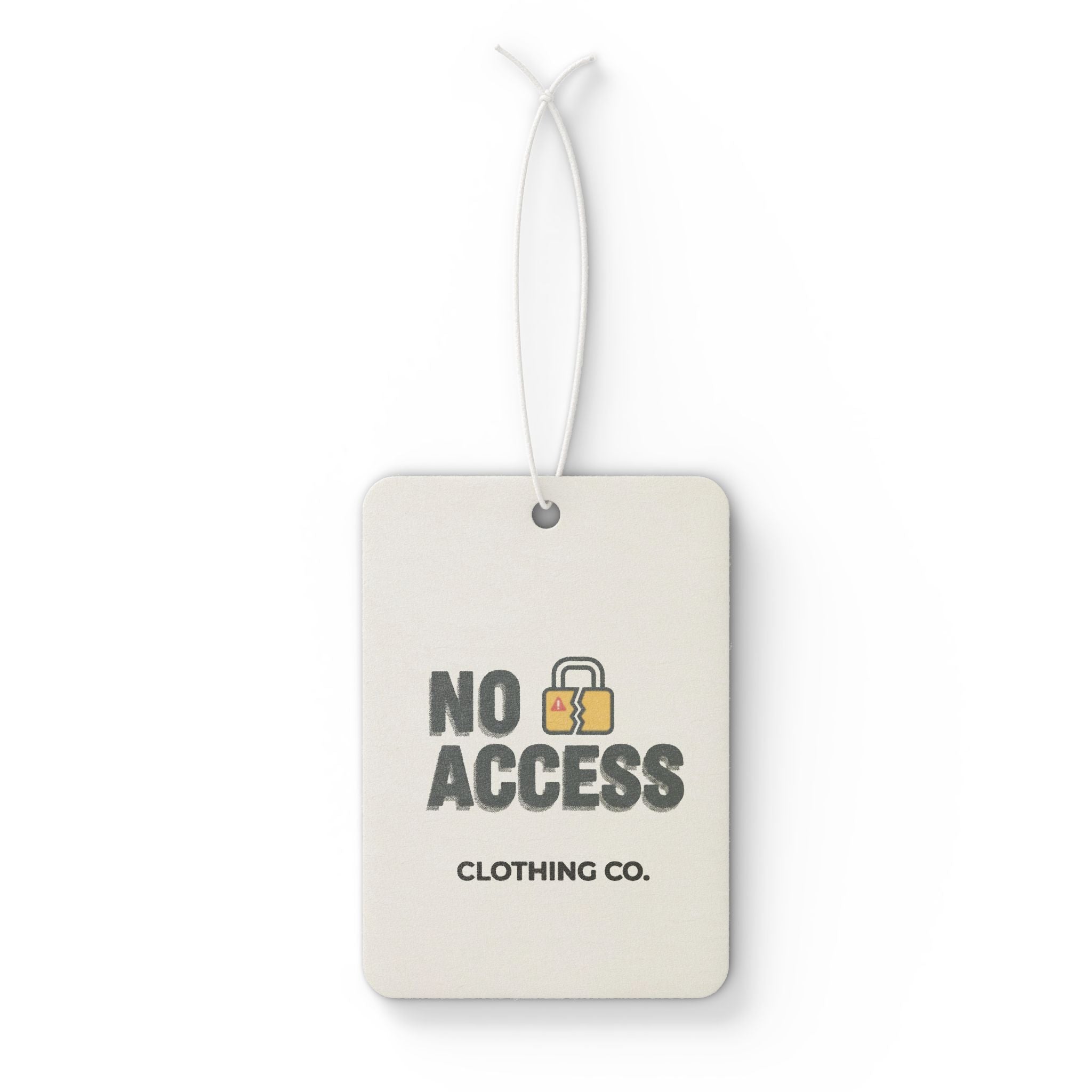 No Access padlock logo Car Air Freshener | logo scent tag